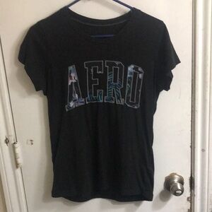 AEROPOSTALE Black Graphic T-Shirt